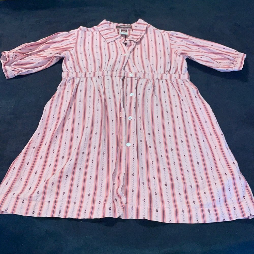 TEA brand cotton shirt dress size 4t pink EUC